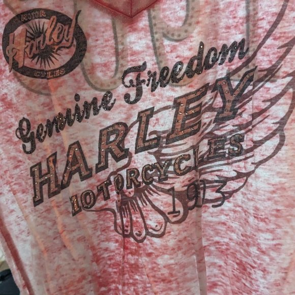 Woman's Pink Harley Davidson top - Picture 6 of 6